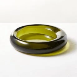 Bangle Green Glass Decorative Bowl