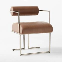 Barber Brown Leather Dining Chair 14 Barber Brown Leather Dining Chair -Nesto Store BarberLeatherChair3QSSSF23