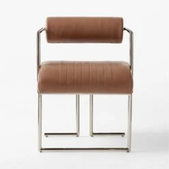 Barber Brown Leather Dining Chair 13 Barber Brown Leather Dining Chair -Nesto Store BarberLeatherChairSOSSSF23