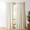 Natural Tan Cotton Basketweave Window Curtain Panel 48"x84" -Nesto Store BasketweaveIIPnlNatural96SHF18