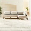 Baixa 3-Piece Wood Outdoor Patio Sectional Sofa -Nesto Store BaxiaWood3PcSectSHS20 1x1