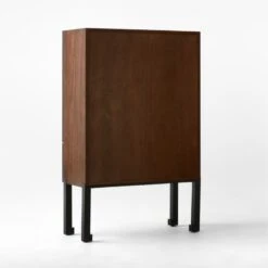 Bayamo Dark Blue Wood Bar Cabinet 18 Bayamo Dark Blue Wood Bar Cabinet -Nesto Store BayamoStandingBar3QBSSS23