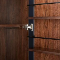 Bayamo Dark Blue Wood Bar Cabinet 19 Bayamo Dark Blue Wood Bar Cabinet -Nesto Store BayamoStandingBarAVSSS23