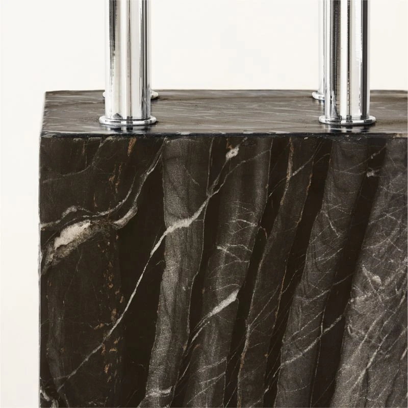 Bellamy Marble And Polished Stainless Steel Coat Rack 5 Bellamy Marble And Polished Stainless Steel Coat Rack - Image 3