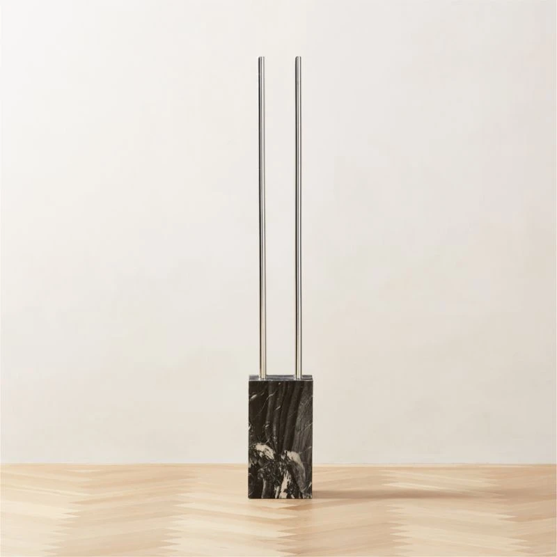 Bellamy Marble And Polished Stainless Steel Coat Rack 3 Bellamy Marble And Polished Stainless Steel Coat Rack