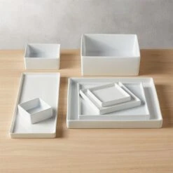 Bento Square Serving Bowl 7 Bento Square Serving Bowl -Nesto Store BentoWhiteCollectionGrpFHF16 1