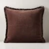Bettie Chocolate Brown Throw Pillow With Down-Alternative Insert 23" -Nesto Store BettieChcltPillow23X23inSHF22