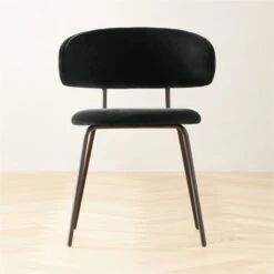 Birba Black Velvet Dining Chair