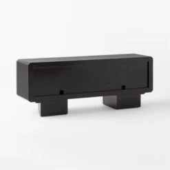 Bishop Black Ebonized Oak Wood Credenza -Nesto Store BishopCredenza3QBSSS22