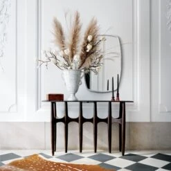 Suva White Rough Cast Wall Mirror 24"x36" -Nesto Store BixbyConsoleTableJN21 1x1