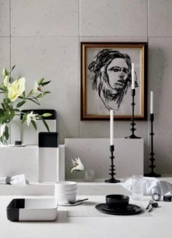 Crisp Matte Black Dinner Plate Set Of 8 -Nesto Store BlackDipServewareCrispSP18 1