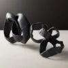 Black Aluminum Ribbon Table Sculpture -Nesto Store BlackRibbonSculptureSHS20