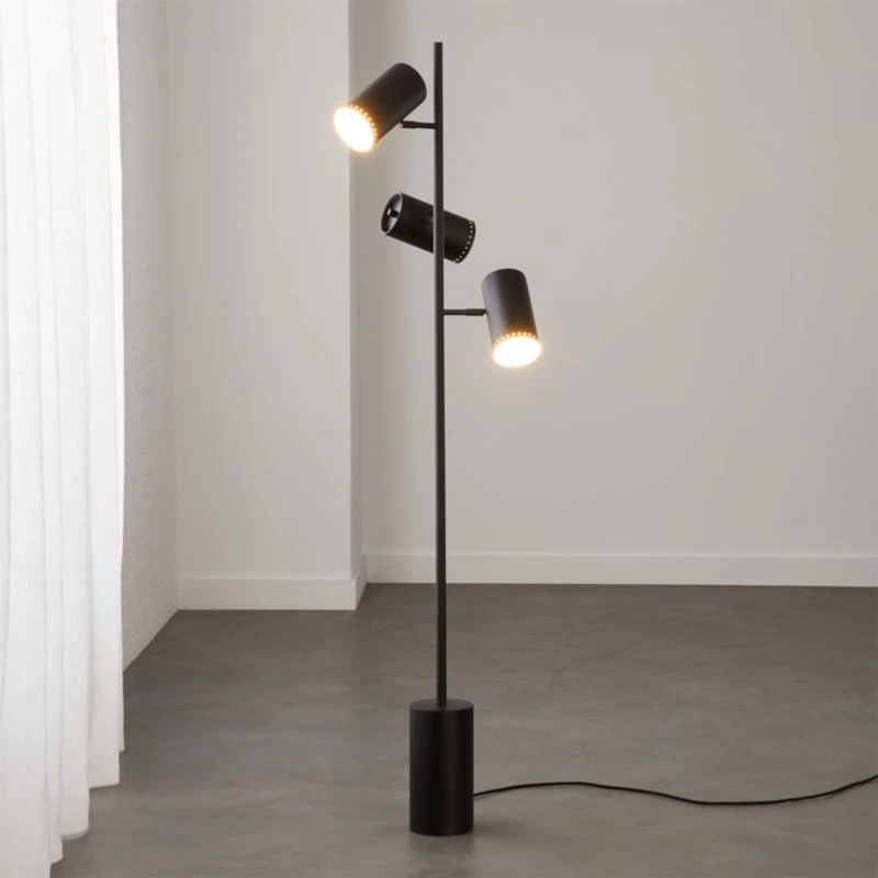 Trio Matte Black Floor Lamp 4 Trio Matte Black Floor Lamp - Image 2