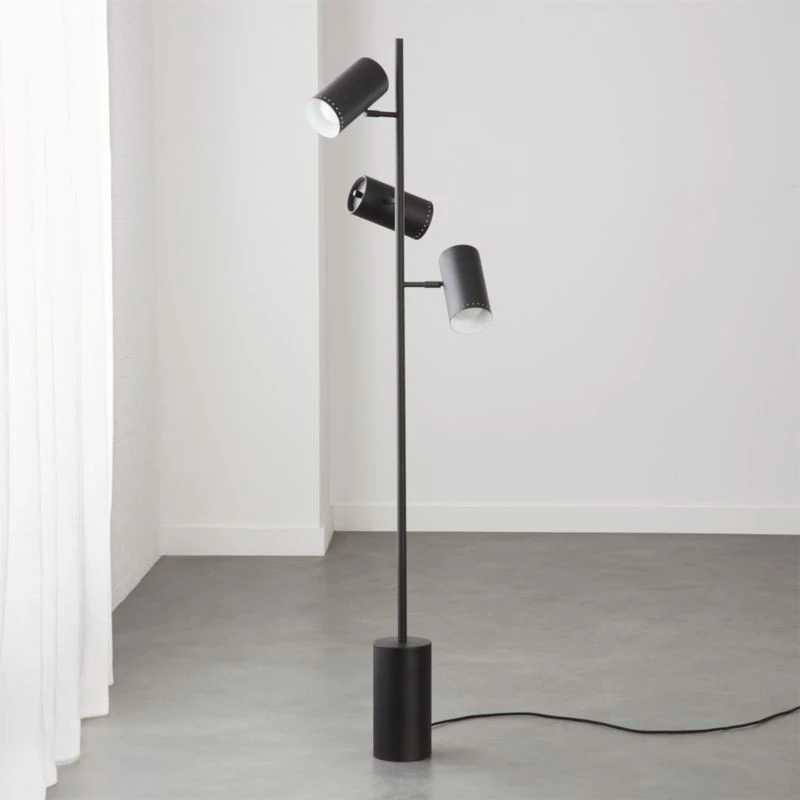 Trio Matte Black Floor Lamp 3 Trio Matte Black Floor Lamp