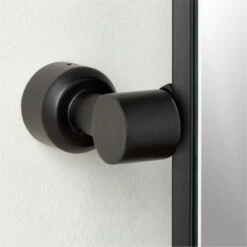 Blaine Matte Black Rectangular Pivot Wall Mirror 24"x36" -Nesto Store BlaineMttBkPvtMrr24x36inAV3SHF22