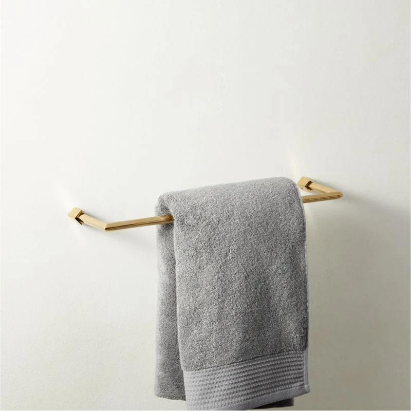 Blaine Unlacquered Brass Towel Bar 18'' 5 Blaine Unlacquered Brass Towel Bar 18'' - Image 3