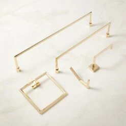 Blaine Unlacquered Brass Towel Bar 18'' 13 Blaine Unlacquered Brass Towel Bar 18'' -Nesto Store BlainePlshdUnlqdBrassGrpFHF22 1