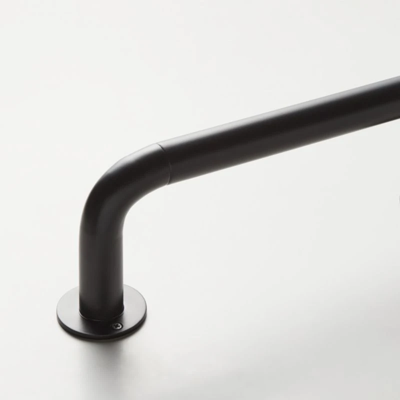 Matte Black Blackout Curtain Rod 28"-48"x1.25" 3 Matte Black Blackout Curtain Rod 28"-48"x1.25"