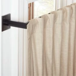 Bolt Matte Black Blackout Curtain Rod 28"-48"x1.25" 7 Bolt Matte Black Blackout Curtain Rod 28"-48"x1.25" -Nesto Store BoltCrtn1p25inRodMttBlkAVSHF21