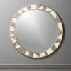 Grace Bone Inlay Round Wall Mirror 32" 1 Grace Bone Inlay Round Wall Mirror 32" -Nesto Store BoneInlayRoundMirror32inSHF17