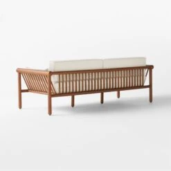 Bonelli Teak Outdoor Sofa With Ivory Sunbrella® Cushions -Nesto Store BonelliSofa3QBSSS23