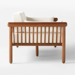 Bonelli Teak Outdoor Sofa With Ivory Sunbrella® Cushions -Nesto Store BonelliSofaSDSSS23