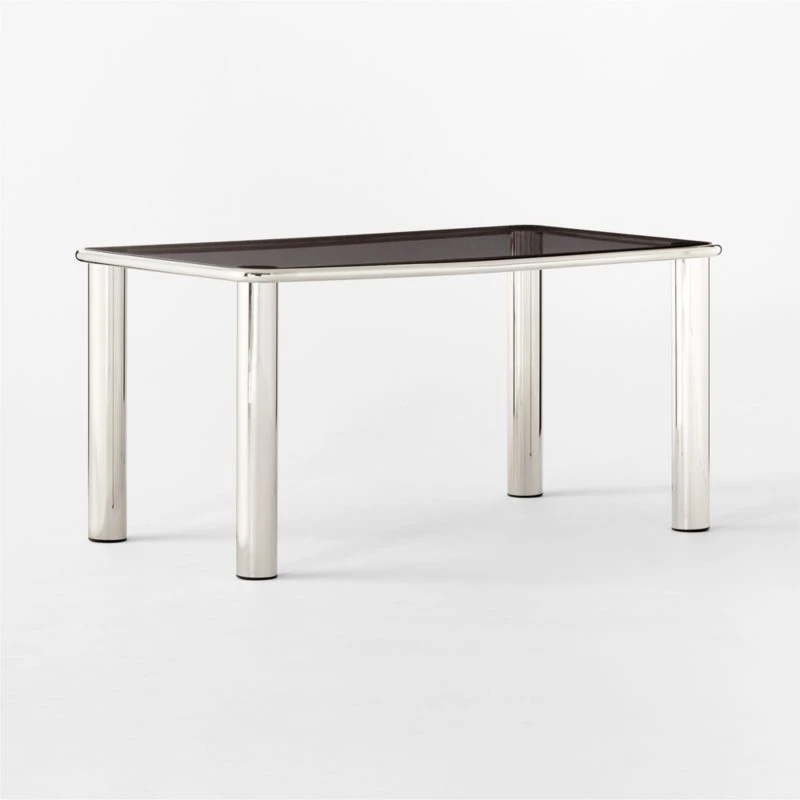 Bovisio Rectangular Smoked Glass Dining Table 10 Bovisio Rectangular Smoked Glass Dining Table - Image 8