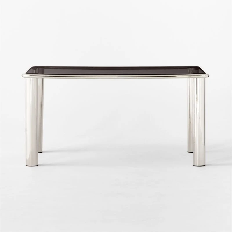 Bovisio Rectangular Smoked Glass Dining Table 9 Bovisio Rectangular Smoked Glass Dining Table - Image 7