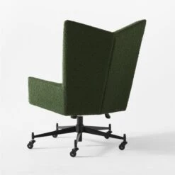 Bowtie Green Boucle Office Chair Model 3002 -Nesto Store BowtieMd3002BclOfcChair3QBSSF21