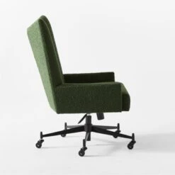 Bowtie Green Boucle Office Chair Model 3002 -Nesto Store BowtieMd3002BclOfcChairSDSSF21