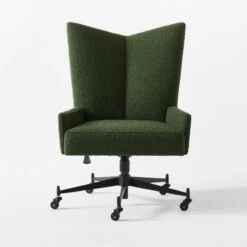 Bowtie Green Boucle Office Chair Model 3002 -Nesto Store BowtieMd3002BclOfcChairSOSSF21