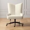 Bowtie Cream Boucle Office Chair Model 3002 -Nesto Store BowtieMd3002CrmBclOfcChrSHF21