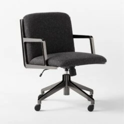 Brecha Grey Upholstered Office Chair -Nesto Store BrechaGreyChair3QSSS23