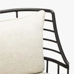 Breton Matte Black Metal Outdoor Dining Chair -Nesto Store BretonDiningChairBlackAVS18