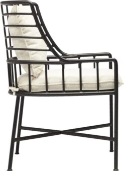 Breton Matte Black Metal Outdoor Dining Chair -Nesto Store BretonDiningChairBlackSDS18