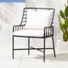 Breton Matte Black Metal Outdoor Dining Chair 2 Breton Matte Black Metal Outdoor Dining Chair -Nesto Store BretonDiningChairBlackSHS18 1x1