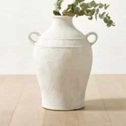 Brise White Jug Vase Tall -Nesto Store BriseSmallWhiteVaseROS23