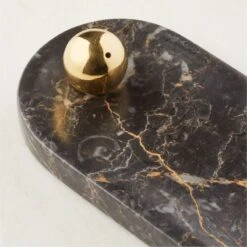 Brix Golden Black Marble Incense Burner 9 Brix Golden Black Marble Incense Burner -Nesto Store BrixBlkGldnMrblIncnsBrnrAVSHF22