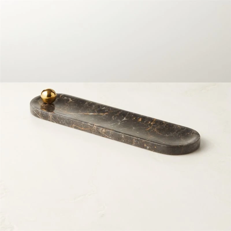 Brix Golden Black Marble Incense Burner 3 Brix Golden Black Marble Incense Burner