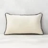 20''x12'' Bronte Recycled Velvet Black And White Outdoor Throw Pillow