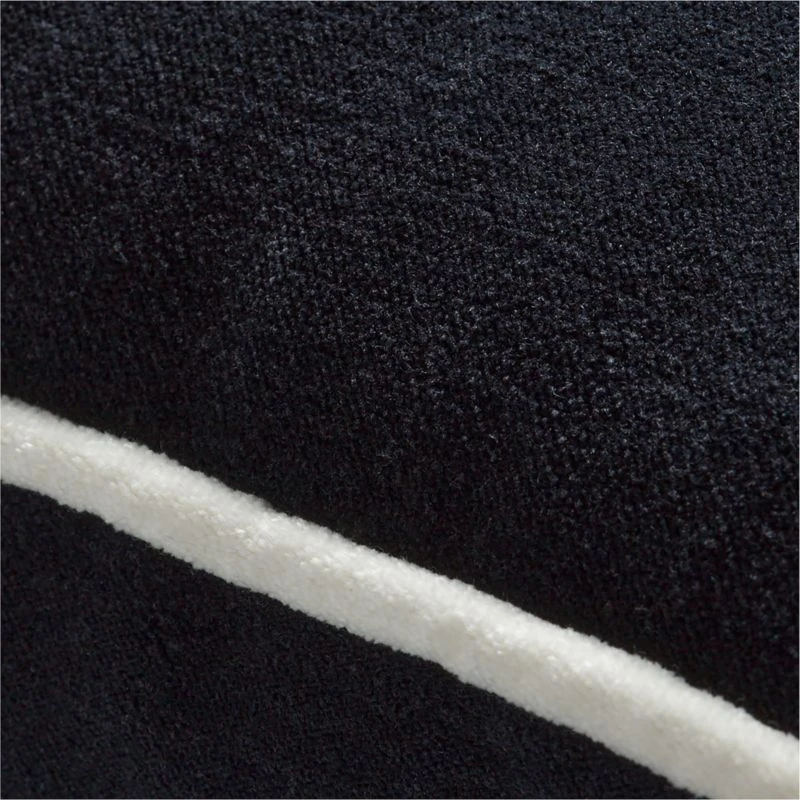 20'' Bronte Recycled Velvet Black And White Outdoor Throw Pillow 4 20'' Bronte Recycled Velvet Black And White Outdoor Throw Pillow - Image 2