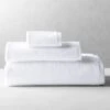 Brooks Ribbed Organic Cotton White Bath Sheet Set 2 Brooks Ribbed Organic Cotton White Bath Sheet Set -Nesto Store BrooksWhiteBathSheetBndlSHF21
