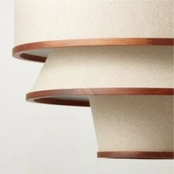 Bruna Walnut Wood And Linen Pendant Light -Nesto Store BrunaPendantAVSHS22