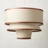 Bruna Walnut Wood And Linen Pendant Light 2 Bruna Walnut Wood And Linen Pendant Light -Nesto Store BrunaPendantROS22
