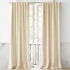 Natural Tan Basketweave Blackout Window Curtain Panel 48"x84" 2 Natural Tan Basketweave Blackout Window Curtain Panel 48"x84" -Nesto Store BsktwvNatBlackoutPnl120inSHS21