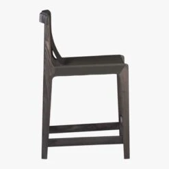 Burano Charcoal Grey Leather Sling Counter Stool Set Of 2 -Nesto Store BuranoCntrStoolChrcl24inSDF18