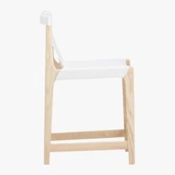 Burano White Leather Sling Counter Stool Set Of 2 -Nesto Store BuranoCounterStool24inWhtSDF18