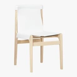 Burano White Leather Sling Chair -Nesto Store BuranoLthrChairWhite3QFF18