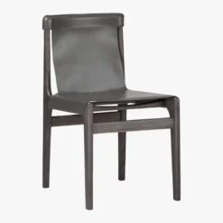 Burano Charcoal Grey Leather Sling Chair Set Of 4 -Nesto Store BuranoLthrChrChrcl3QFF18