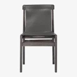 Burano Charcoal Grey Leather Sling Chair Set Of 4 -Nesto Store BuranoLthrChrChrclF18